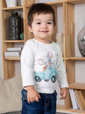 Лонгслив "Мышонок на машинке"