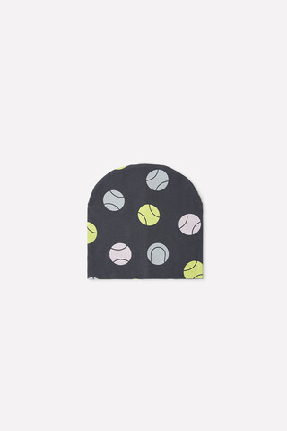Шапка  для девочки  КР 8102/темно-серый,теннисные мячи к338