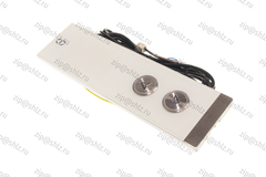 Пост вызывной двухкнопочный, круглая кнопка, символ "Стрелка вверх/вниз", лицевая панель - белое матовое стекло, BHS-522SH-W-CW-WRUC-R331CCOLT-S-W-C50SH (Белое матовое стекло)