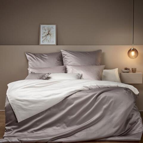 Постельное белье 2 спальное евро Curt Bauer Uni Mako Satin 0000 белое