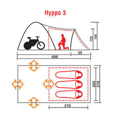 Кемпинговая палатка Canadian Camper Hyppo 3 forest