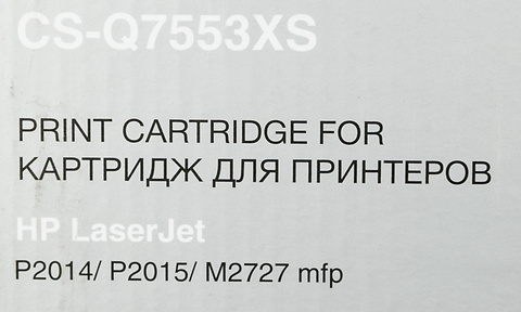 Картридж лазерный Cactus CS-Q7553XS Q7553X черный (7000стр.) для HP P2014, P2015, M2727