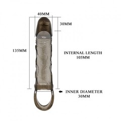 Насадка - удлинитель с вибрацией Men Extension темная