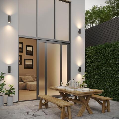 Уличный настенный светильник Novotech 370988 STREET NT25 000 черный IP65 GU10 2*50W 100-240V LANDSCAPE