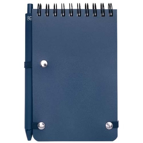 Блокнот Thalaasa формата А6 в твердой обложке из океанического пластика с шариковой ручкой