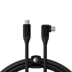 Кабель Satechi Right Angle 240W PD USB-C to USB-C Cable угловой (вправо), 1м, черный