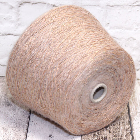 Смотка кидмохер/вискоза/хлопок/па 600 лососевый с золотом