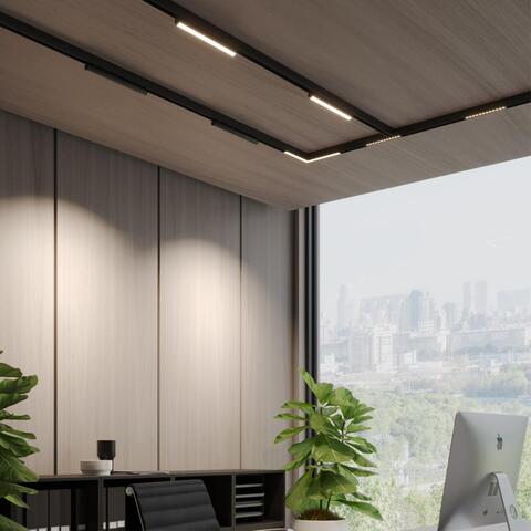 359952 PORT NT25 214 черный Трековый светильник с переключ. цв. темпер. IP20 LED 3000К\4000К\6000К 18W 90-240V VECTOR