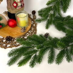 Еловая лиана 3 м разборная, + - 120 лапок (набор 2 шт. по 1,5 м)