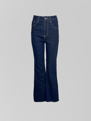 Джинсы Goagled 8059 однотонные клеш от колена со стрейчем