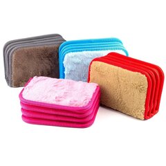 Пенал 3 отделения Alingar, искусственный мех, молния, 120 х 190 мм, "FLUFFY", микс (голубой,розовый, бежевый, шоколадный)