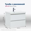 Aquanet 308335 Тумба с раковиной Вега 70 2 ящ. цв.белый глянец (308335)
