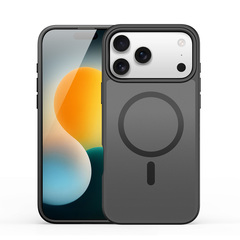 Матовый противоударный чехол черного цвета с MagSafe для iPhone 17 Pro Max, серия Yind Series от Dux Ducis