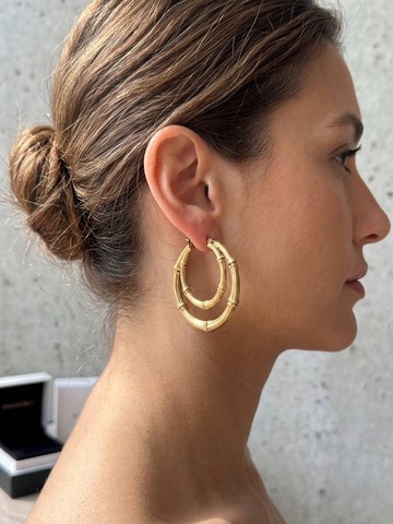 Серьги бамбук YSL