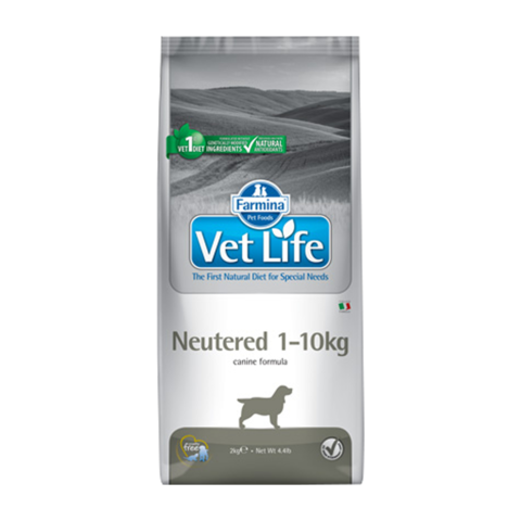 Farmina Vet Life Dog Neutered Лечебный сухой корм для кастрированных или стерилизованных собак весом до 10 кг