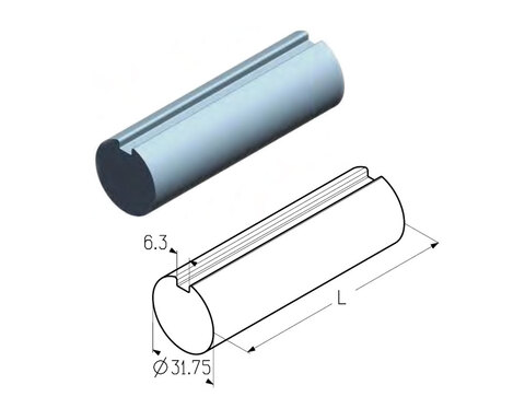 ALUTECH Вал от 350 кг. 3,8 м., TSS-5 / 4-3800