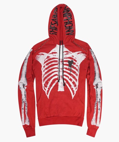 The Saints Sinphony | Худи мужское RIBCAGE HOODIE RED TSF4 перед