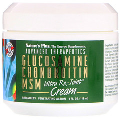 Nature's Plus, Advanced Therapeutics, глюкозамин, хондроитин и МСМ, крем Ultra Rx-Joint, 118 мл (4 жидких унции)