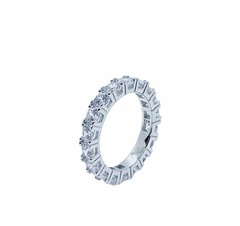 70449- Кольцо-дорожка lux из серебра с круглыми цирконами бриллиантовой огранки d3мм