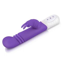 Фиолетовый массажер для G-точки Slim Shaft thrusting G-spot Rabbit - 23 см. - 