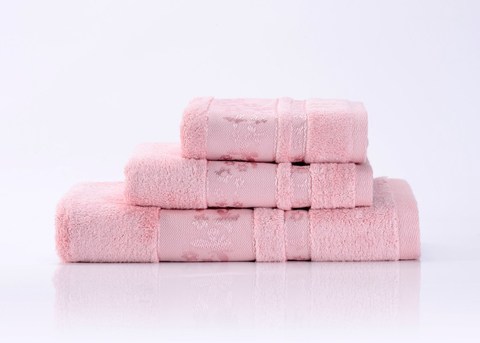 Emily-3 светло-розовое махровое  полотенце Valtery
