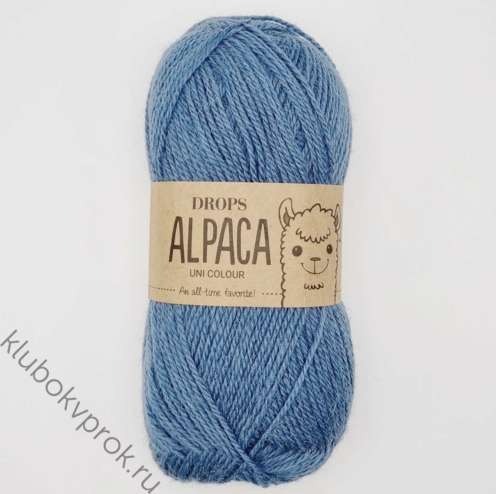 DROPS ALPACA UNI COLOUR 6309, Серый голубой - Купить.Пряжа в  наличии.Быстрая доставка. Магазин Клубок Впрок