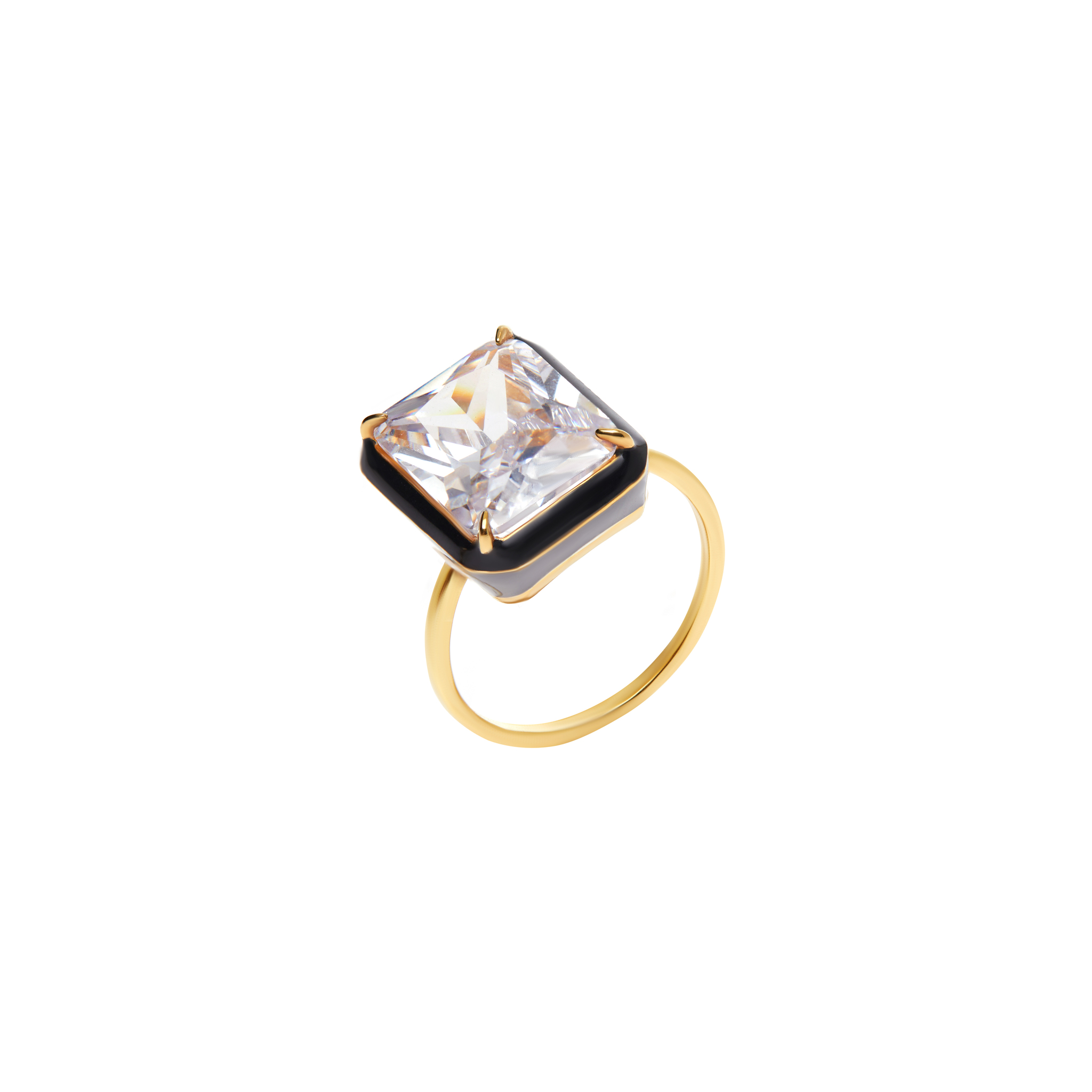 VIVA LA VIKA Кольцо Square Macaroon Ring – Crystal