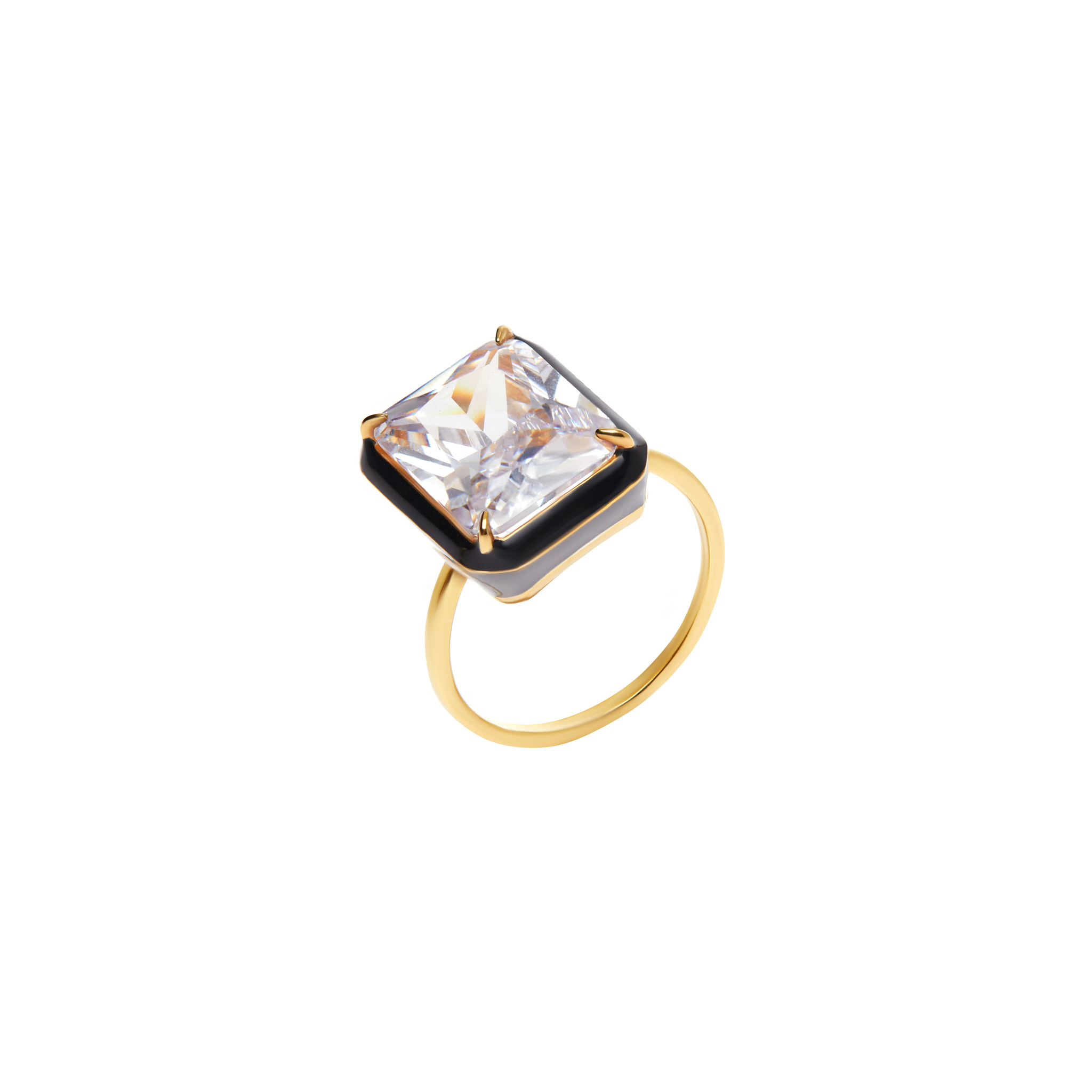 VIVA LA VIKA Кольцо Square Macaroon Ring – Crystal viva la vika кольцо crystal square smile ring