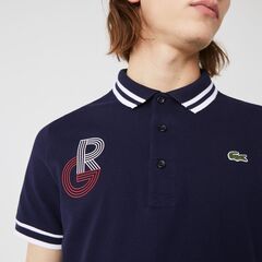 Поло теннисное Lacoste Men's SPORT Roland Garros Edition Piqu_ Polo Shirt - navy blue/white/red