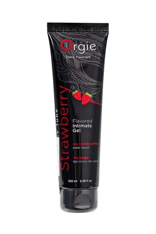 Интимный гель на водной основе Lube Tube Strawberry с клубничным вкусом - 100 мл. - ORGIE 21104