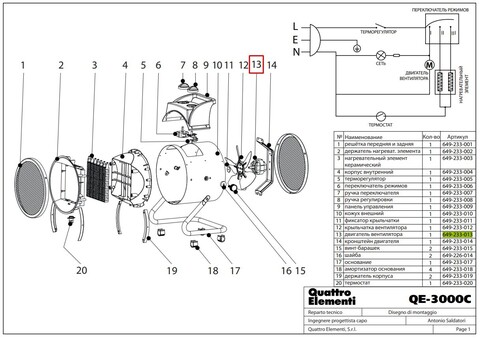 Двигатель эл. переменного тока QUATTRO ELEMENTI QE-3000C (649-233-013)