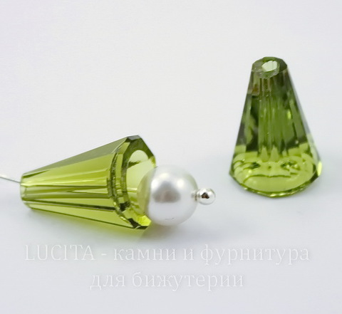 5540 Бусина - конус Сваровски Olivine 12 мм