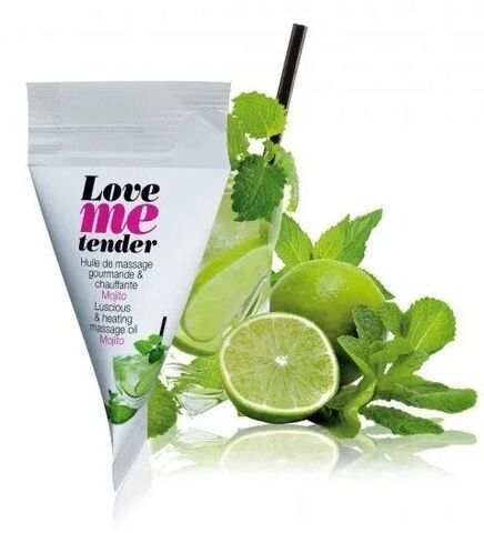 Съедобное согревающее массажное масло Love Me Tender Mojito с ароматом мохито - 10 мл. - Love to Love 6040782