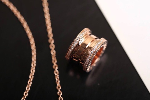 Кулон розовый Булгари BVLGARI B. ZERO VGOLD