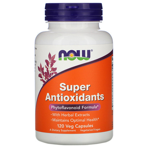 Now Foods, Super Antioxidants, 120 растительных капсул