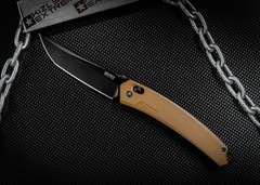 Складной нож SRM 9211-GW BlackWash сталь 8Cr13MOV рукоять Tan G10