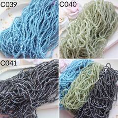 Хрусталь гранёный (стекло) рондель, оливковый 4*3 мм, 1 нить, С200