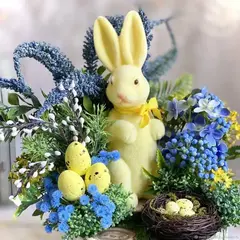 №2 Яйца пасхальные, Пасхальный декор, мраморный окрас, разноцветные из пенопласта, 2*3 см, 22-24 шт.