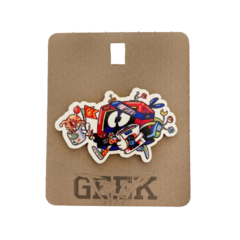 Деревянный значок Телевизор Гик