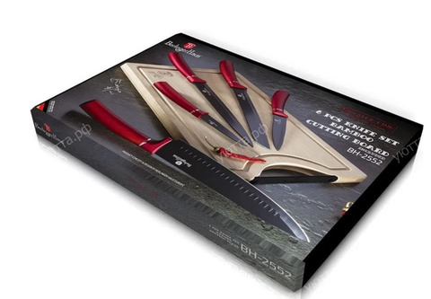 Набор ножей из 6 предметов BH-2552 Burgundy Metallic Line - купить 2