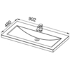 Aquanet 212872 Тумба с раковиной Aquanet Верона 90 белый (напольная 3 ящика) (212872)