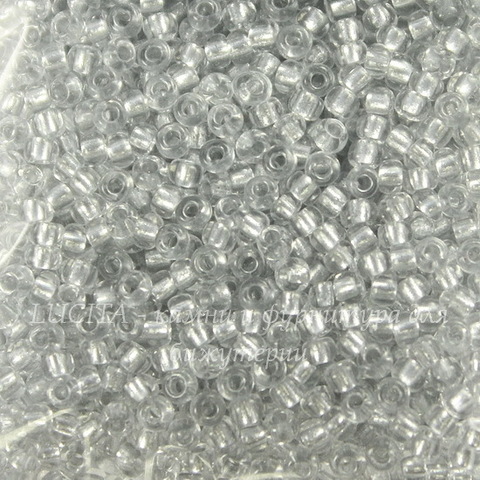 68108 Бисер 10/0 Preciosa прозрачный с серебряным алюминиевым центром