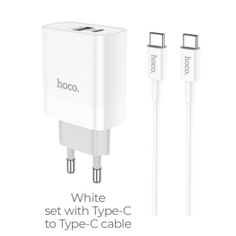 USB Hoco C80A Rapido Type-C PD+QC3.0 + кабель Type-C White