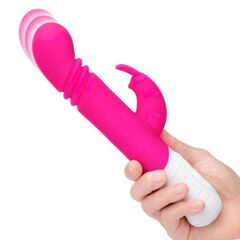 Розовый массажер для G-точки Slim Shaft thrusting G-spot Rabbit - 23 см. - 