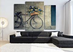 Модульная картина "Букет и велик"