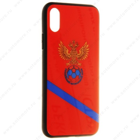 Накладка для Apple iPhone XS/ X Российский футбольный союз красный