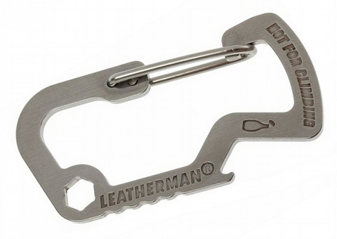 Карабин Leatherman Carabiner серебристый, нержавеющая сталь (доп.ф.:открывашка) (930378)