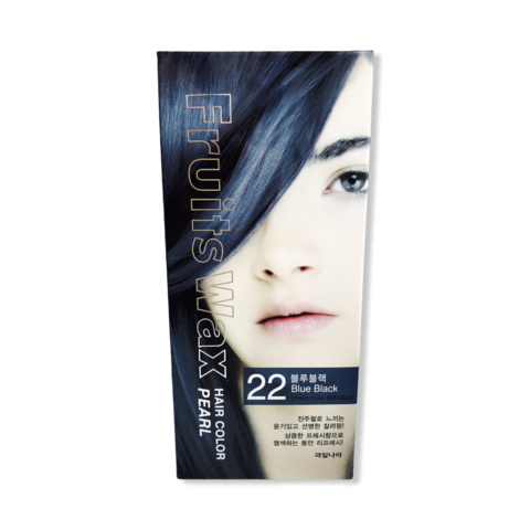 WELCOS Fruits Wax Pearl Hair Color #22 Blue Black 60ml*60g