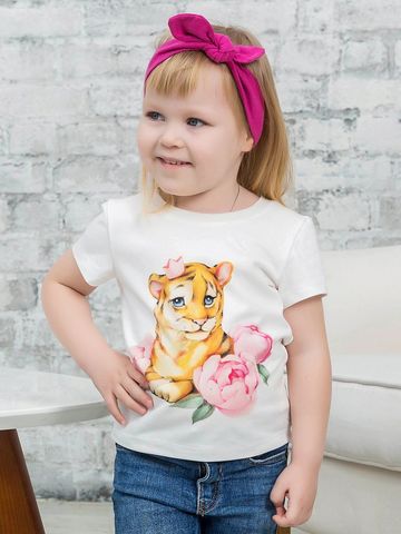 Футболка "Тигрица в цветах"