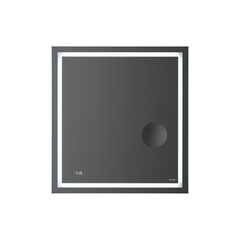 Универсальное зеркало с контурной Led-подсветкой, часами и косметическим зеркалом, 65 см, AM.PM Gem - M91AMOX0653WG